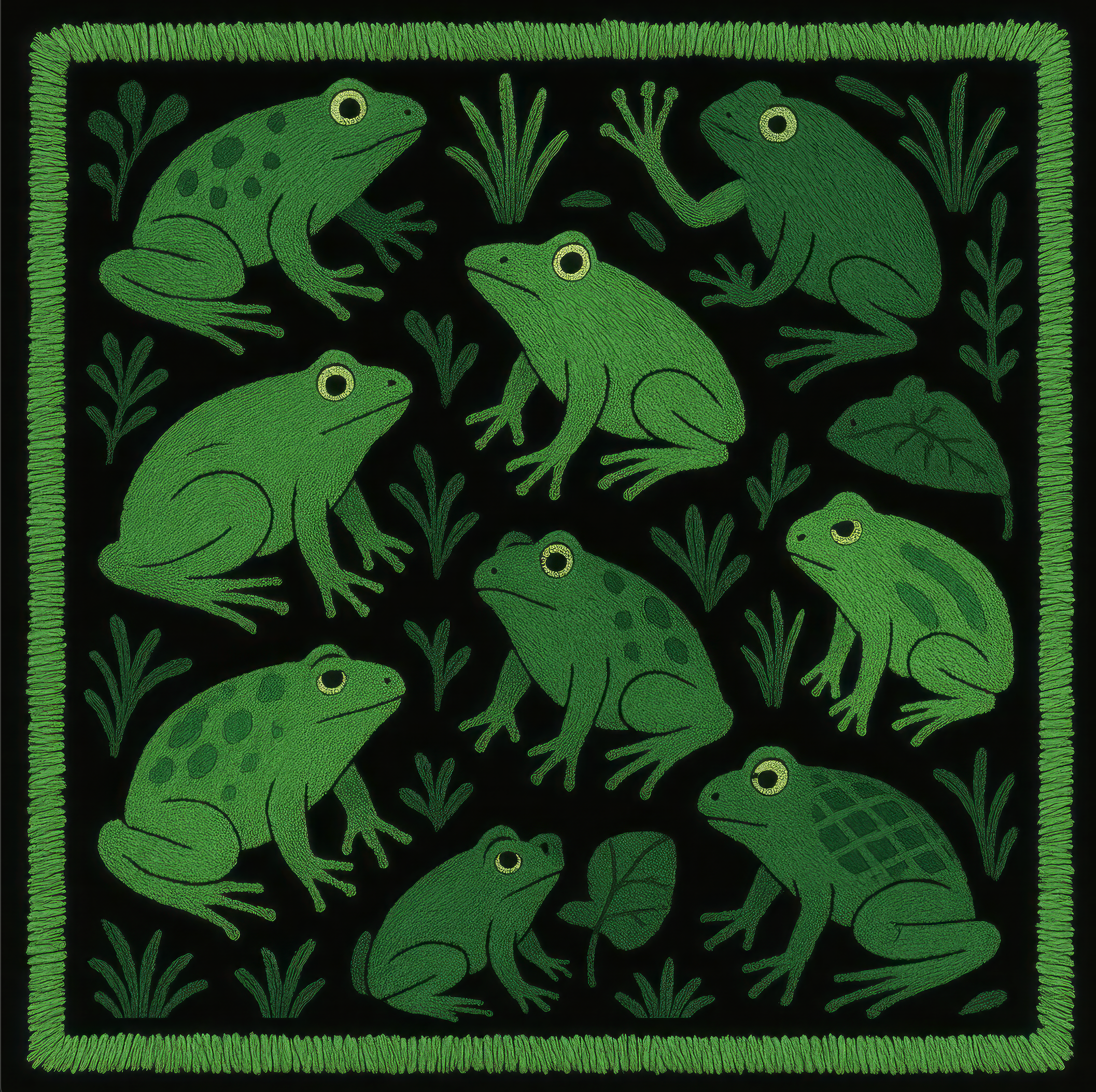 Frogs Scarf - Formasupra