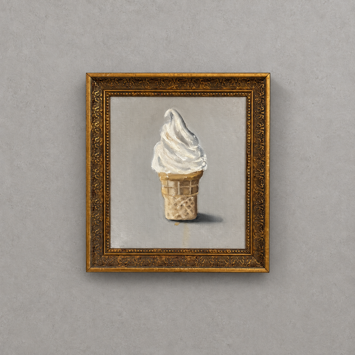 Bülent Ekiz, Untitled, 2024 — ice cream, framed